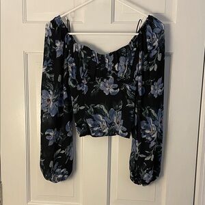 Abercrombie & Fitch Floral Off-Shoulder Blouse